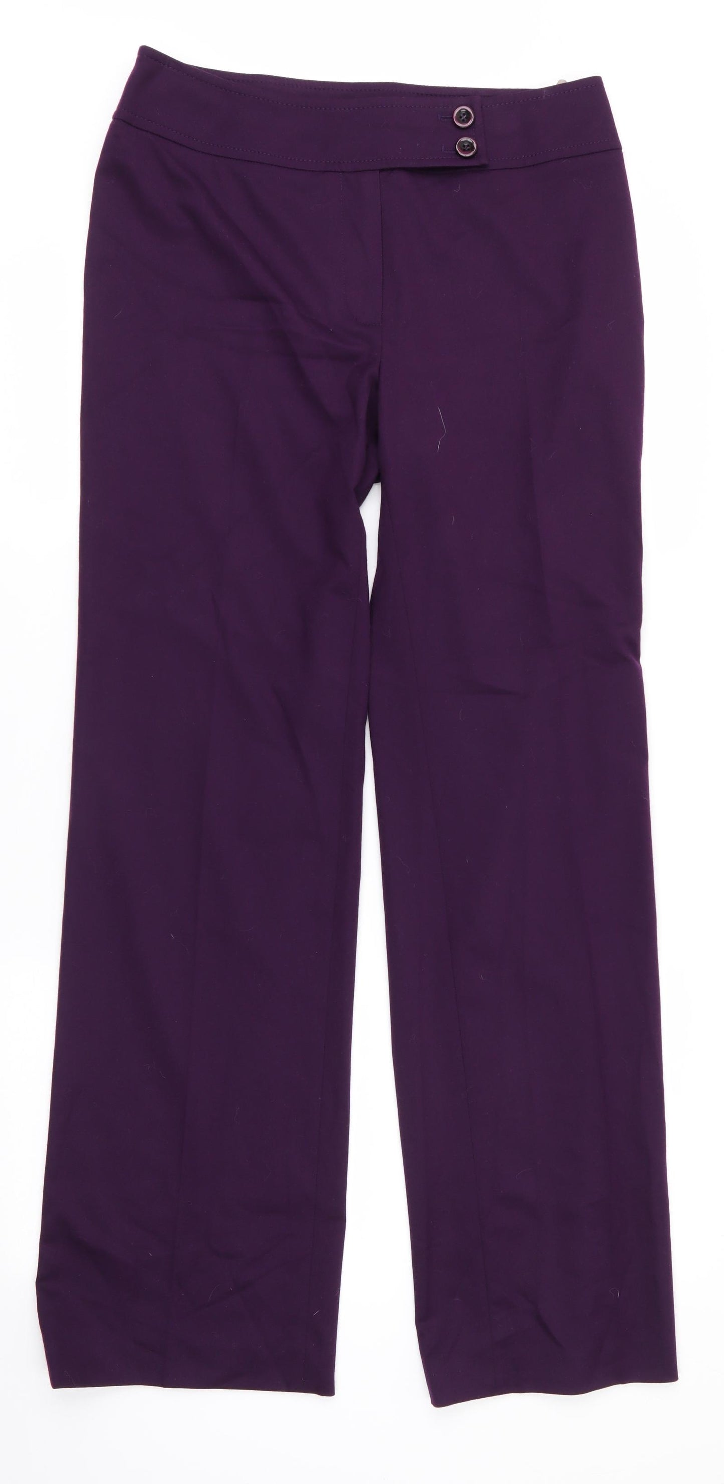 Planet Womens Purple  Polyester Trousers  Size 8 L31 in Regular  - Wide Legged