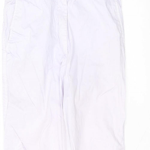 Marks and Spencer Womens Purple  Cotton Trousers  Size 10 L25 in Regular