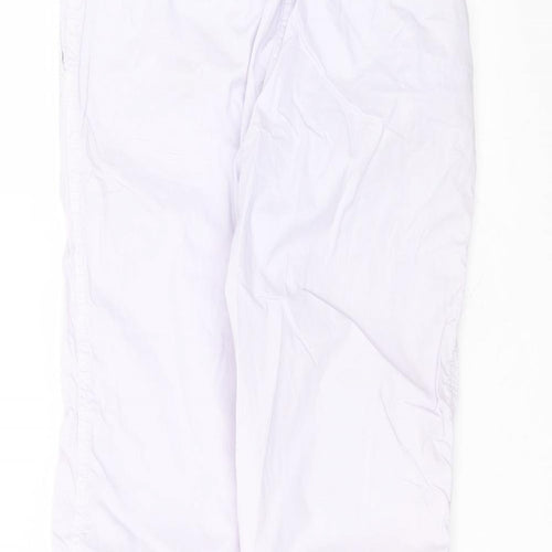 Marks and Spencer Womens Purple  Cotton Trousers  Size 10 L25 in Regular