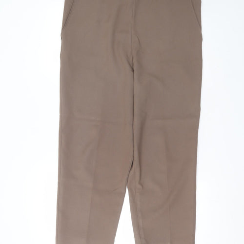 Preworn Womens Brown  Polyester Trousers  Size 38 in L25 in Regular
