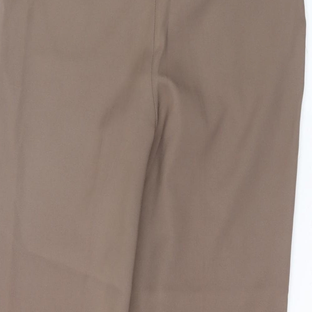 Preworn Womens Brown  Polyester Trousers  Size 38 in L25 in Regular