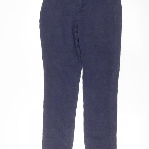 The White Stuff Womens Blue  Cotton Trousers  Size 10 L25 in Regular