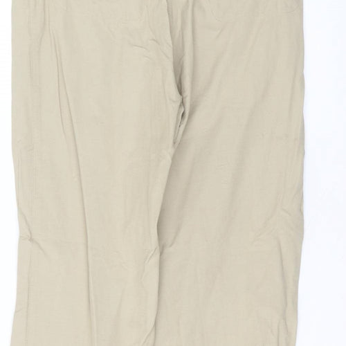 Preworn Womens Beige  Viscose Straight Jeans Size 8 L28 in Regular