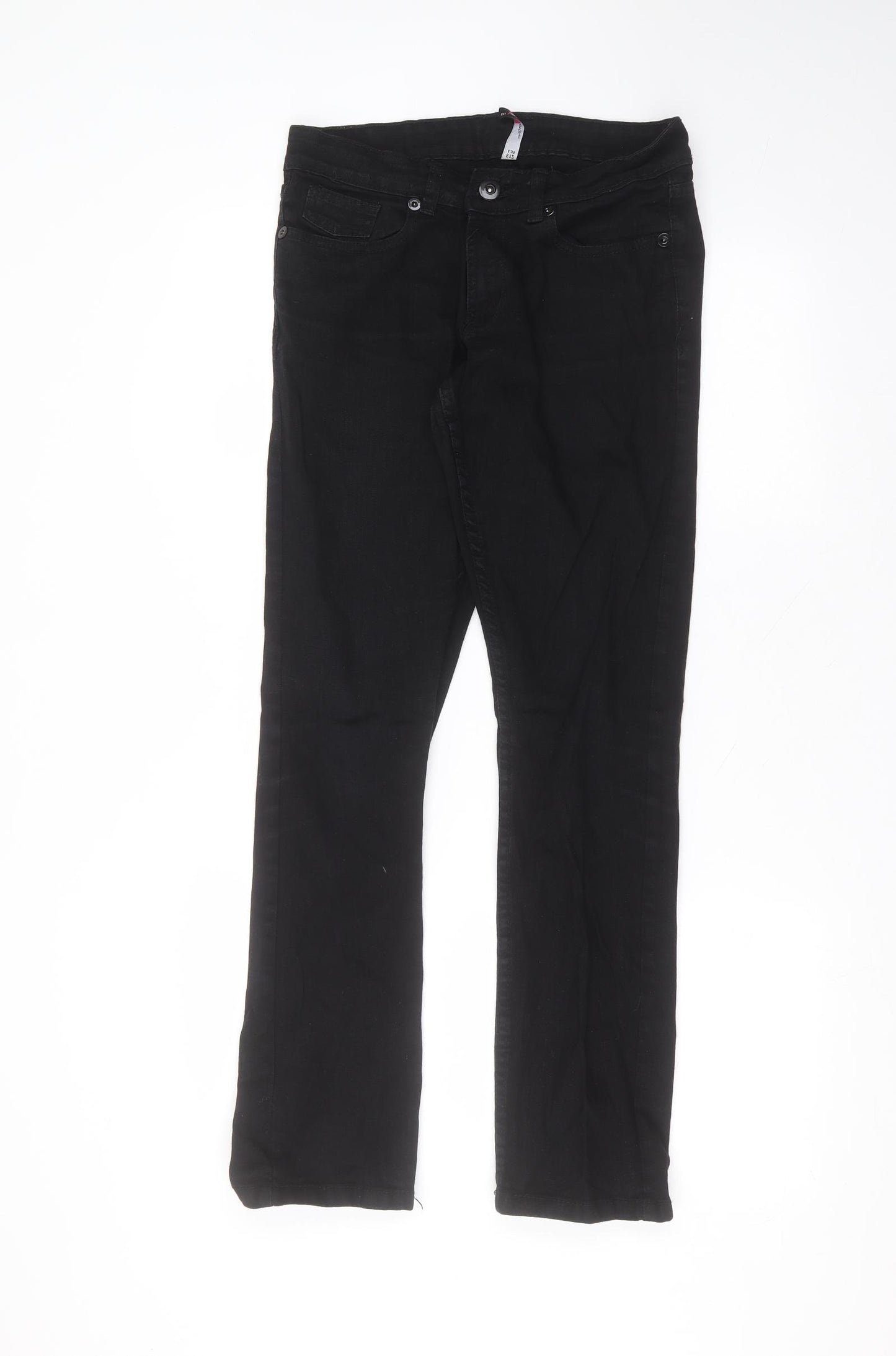 falmer Womens Black  Cotton Skinny Jeans Size 12 L28 in Regular