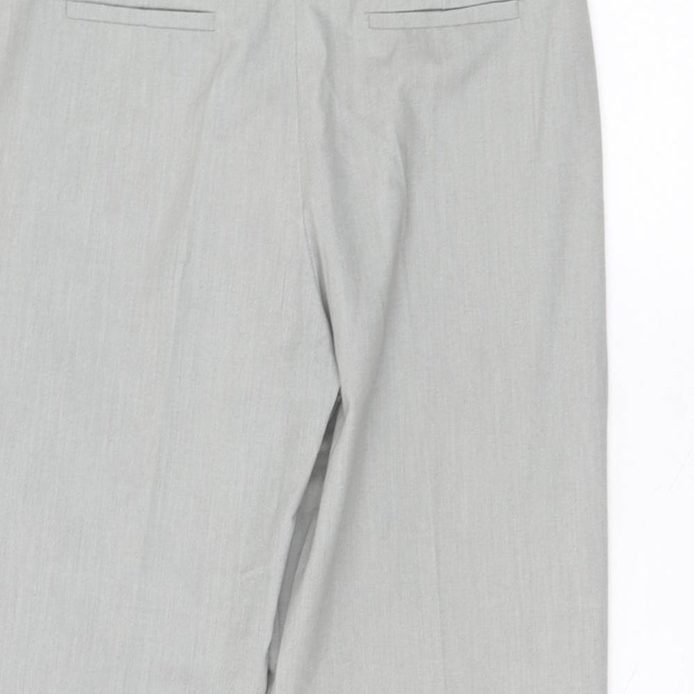 Wallis Womens Green  Polyester Cropped Trousers Size 12 L22 in Regular