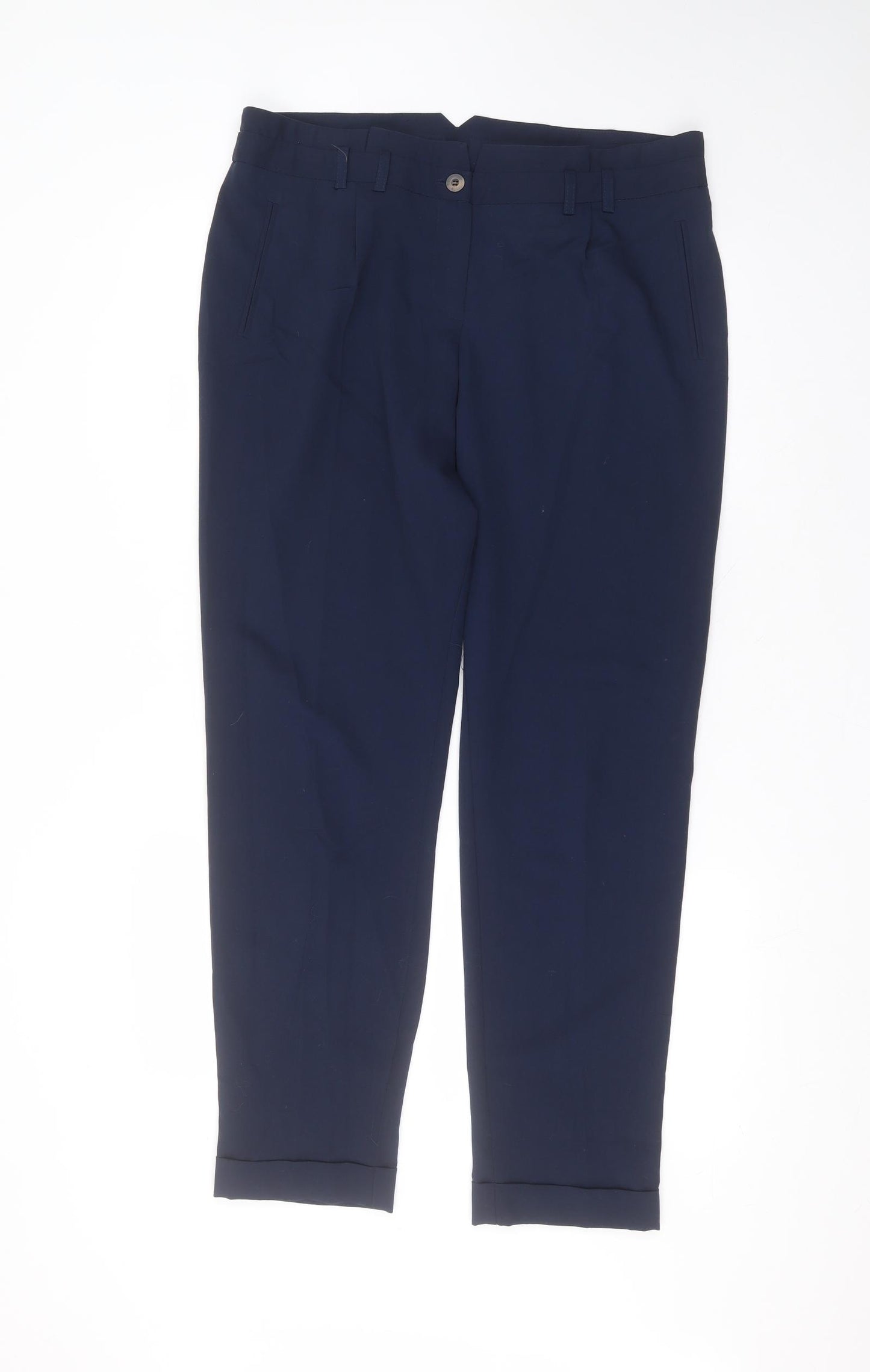 Dorothy Perkins Womens Blue  Polyester Trousers  Size 14 L27 in Regular