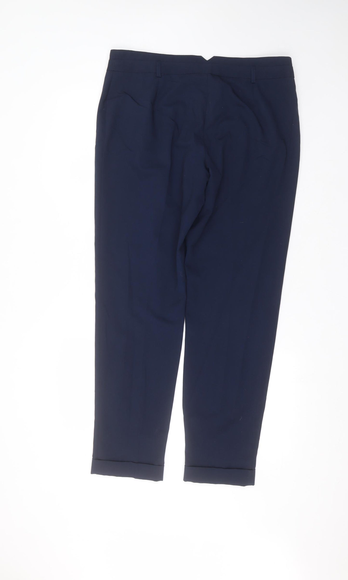 Dorothy Perkins Womens Blue  Polyester Trousers  Size 14 L27 in Regular