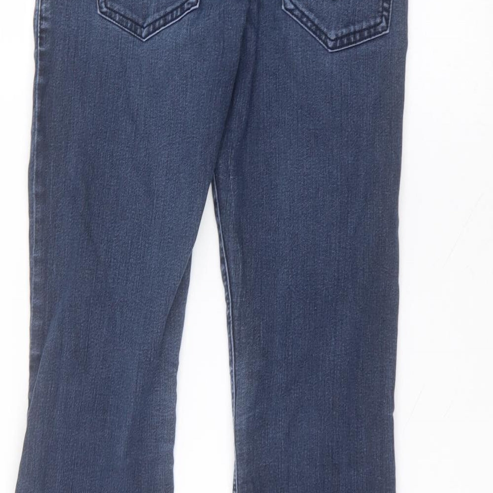 Yesyes Womens Blue  Cotton Bootcut Jeans Size 10 L30 in Regular