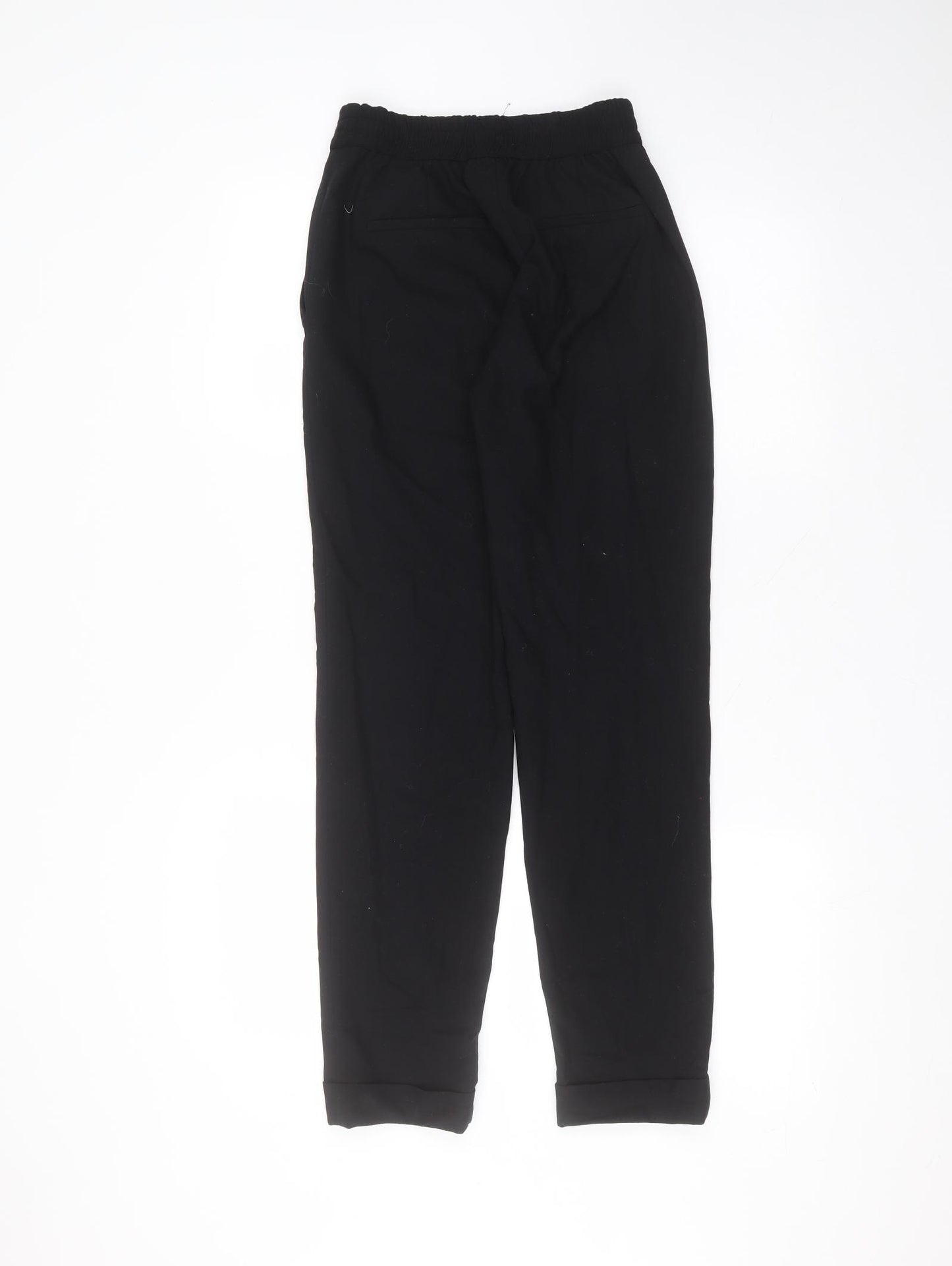 Zara Womens Black  Polyester Trousers  Size XS L27 in Regular