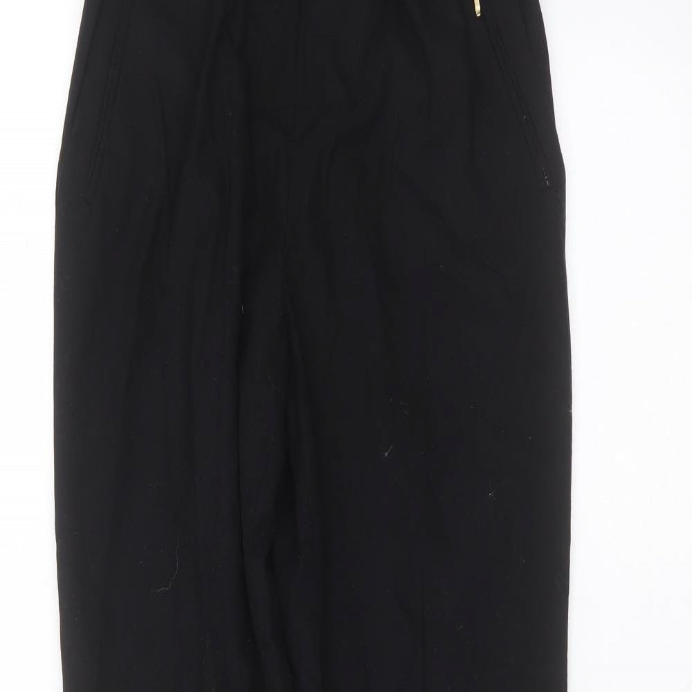 Zara Womens Black  Polyester Trousers  Size XS L27 in Regular