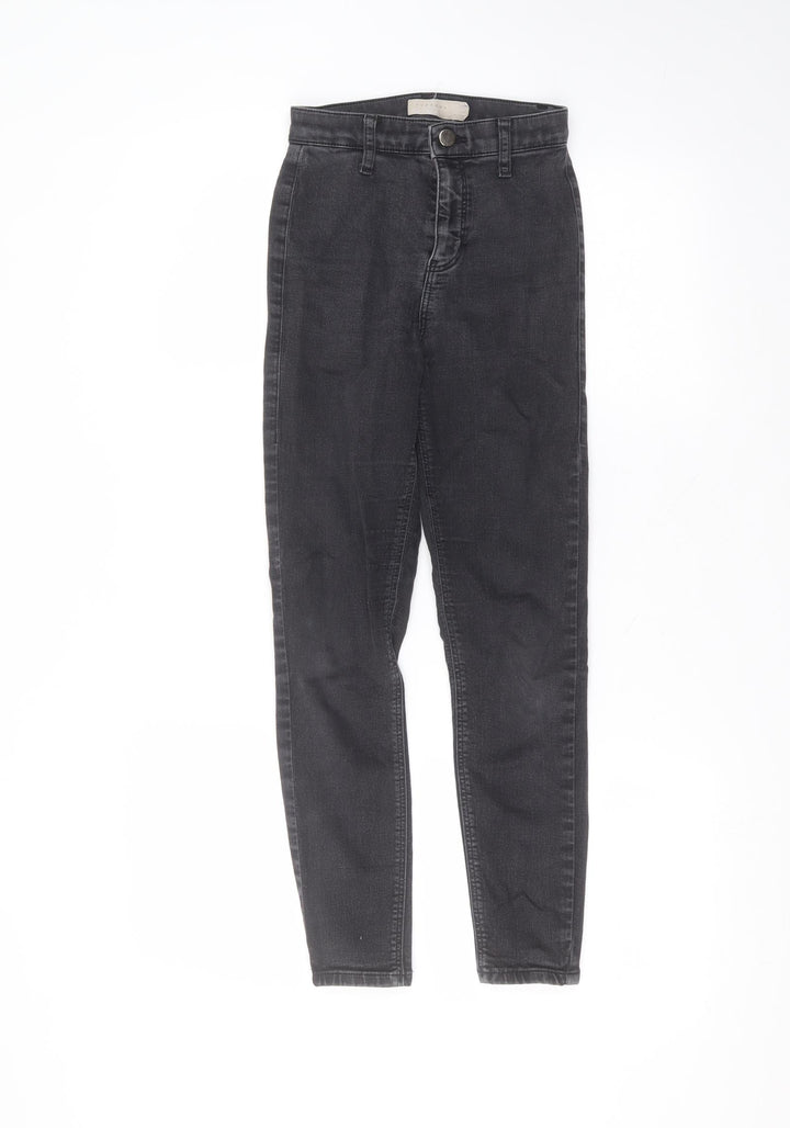 Topshop Womens Black Cotton Skinny Jeans Size 22 in L24 in Regular