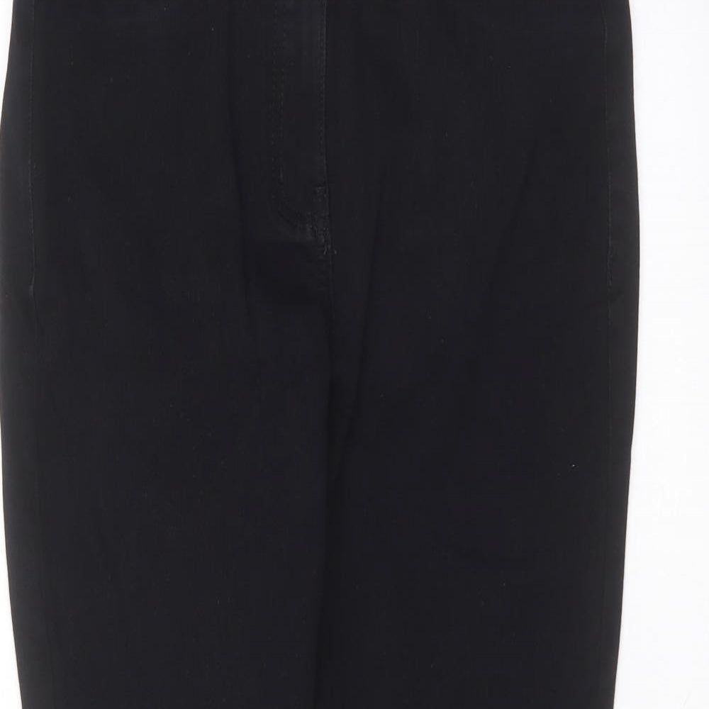 NEXT Womens Black  Cotton Skinny Jeans Size 12 L26 in Regular
