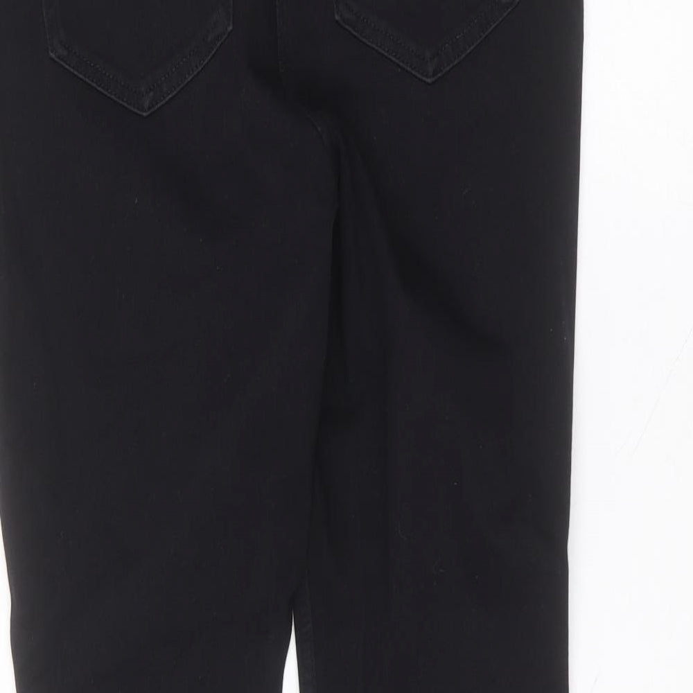 NEXT Womens Black  Cotton Skinny Jeans Size 12 L26 in Regular