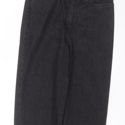Zaerres Womens Black  Cotton Straight Jeans Size 10 L30 in Regular