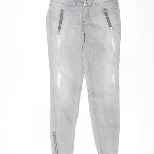 jona Womens Grey  Cotton Skinny Jeans Size 28 in L26 in Regular