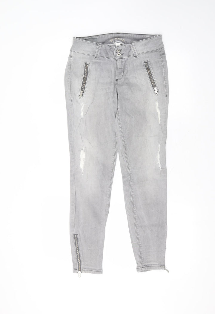 jona Womens Grey  Cotton Skinny Jeans Size 28 in L26 in Regular