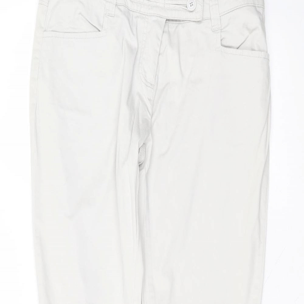 Crew Clothing Womens Grey  Cotton Straight Jeans Size 34 L30 in Regular