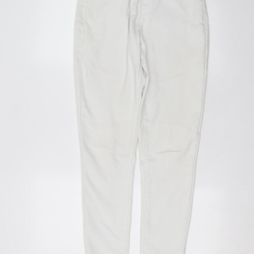 jeans Womens White  Cotton Skinny Jeans Size 10 L27 in Regular