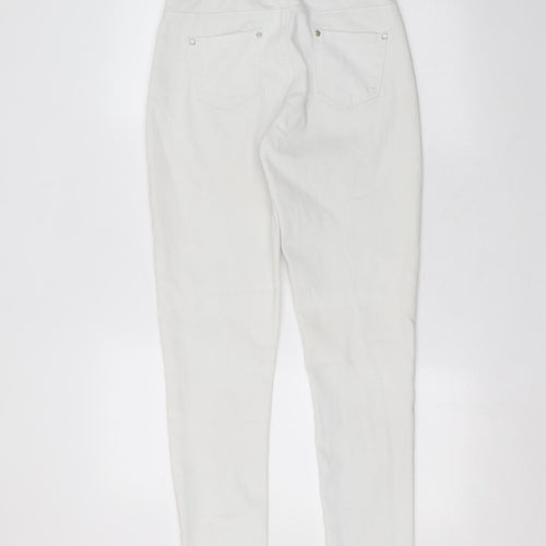 jeans Womens White  Cotton Skinny Jeans Size 10 L27 in Regular