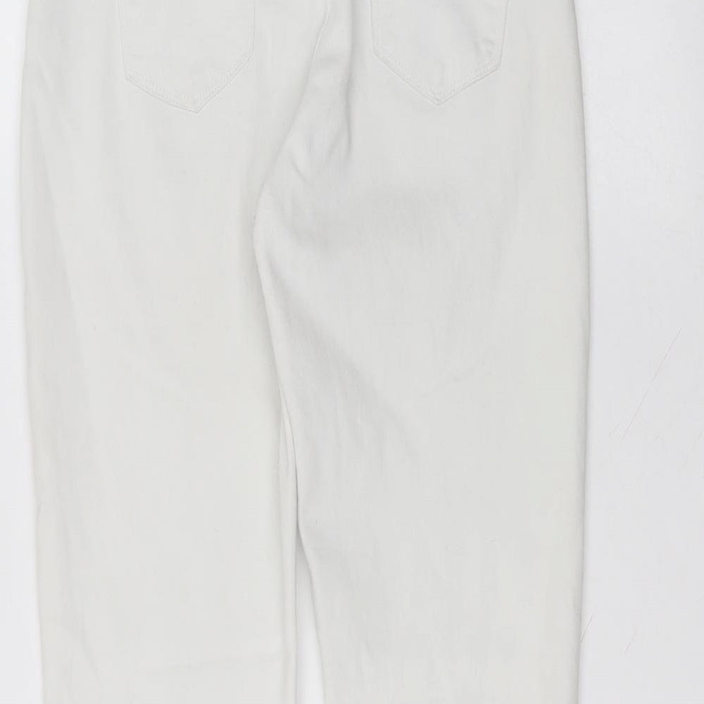 jeans Womens White  Cotton Skinny Jeans Size 10 L27 in Regular