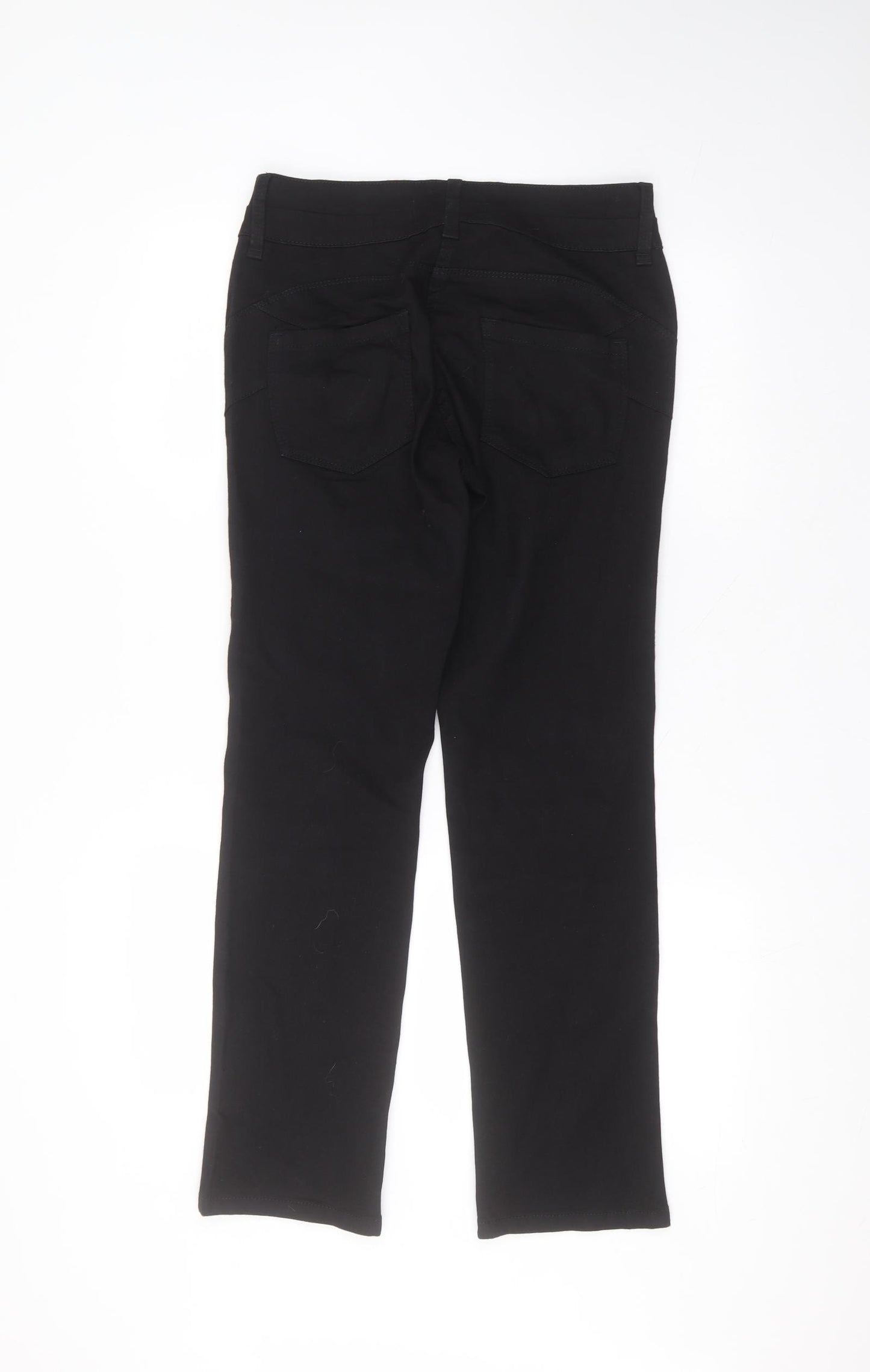 NEXT Womens Black  Cotton Straight Jeans Size 12 L28 in Regular