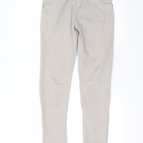 Made in Italy Womens Grey  Cotton Skinny Jeans Size M L30 in Regular