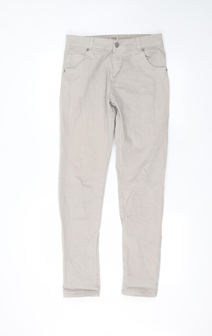 Made in Italy Womens Grey Cotton Skinny Jeans Size M L30 in Regular