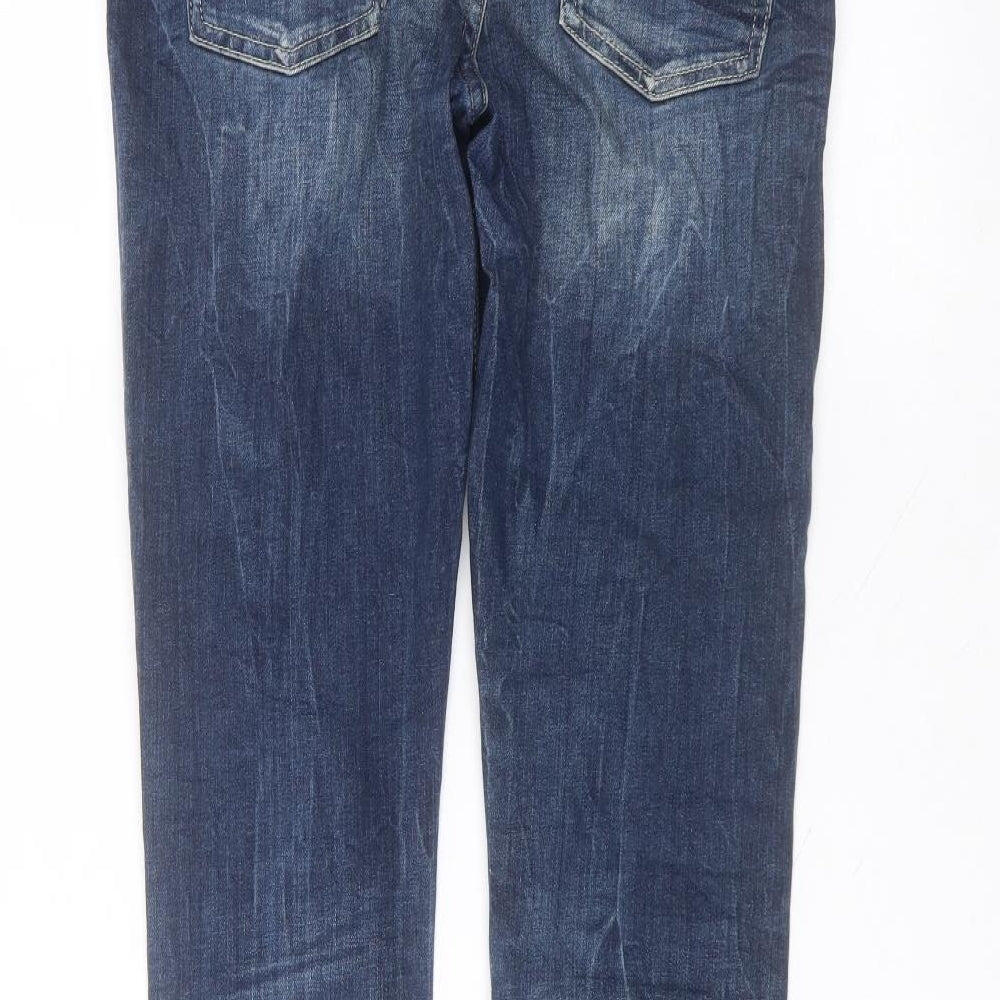 Preworn Womens Blue  Cotton Skinny Jeans Size 30 in L29 in Regular
