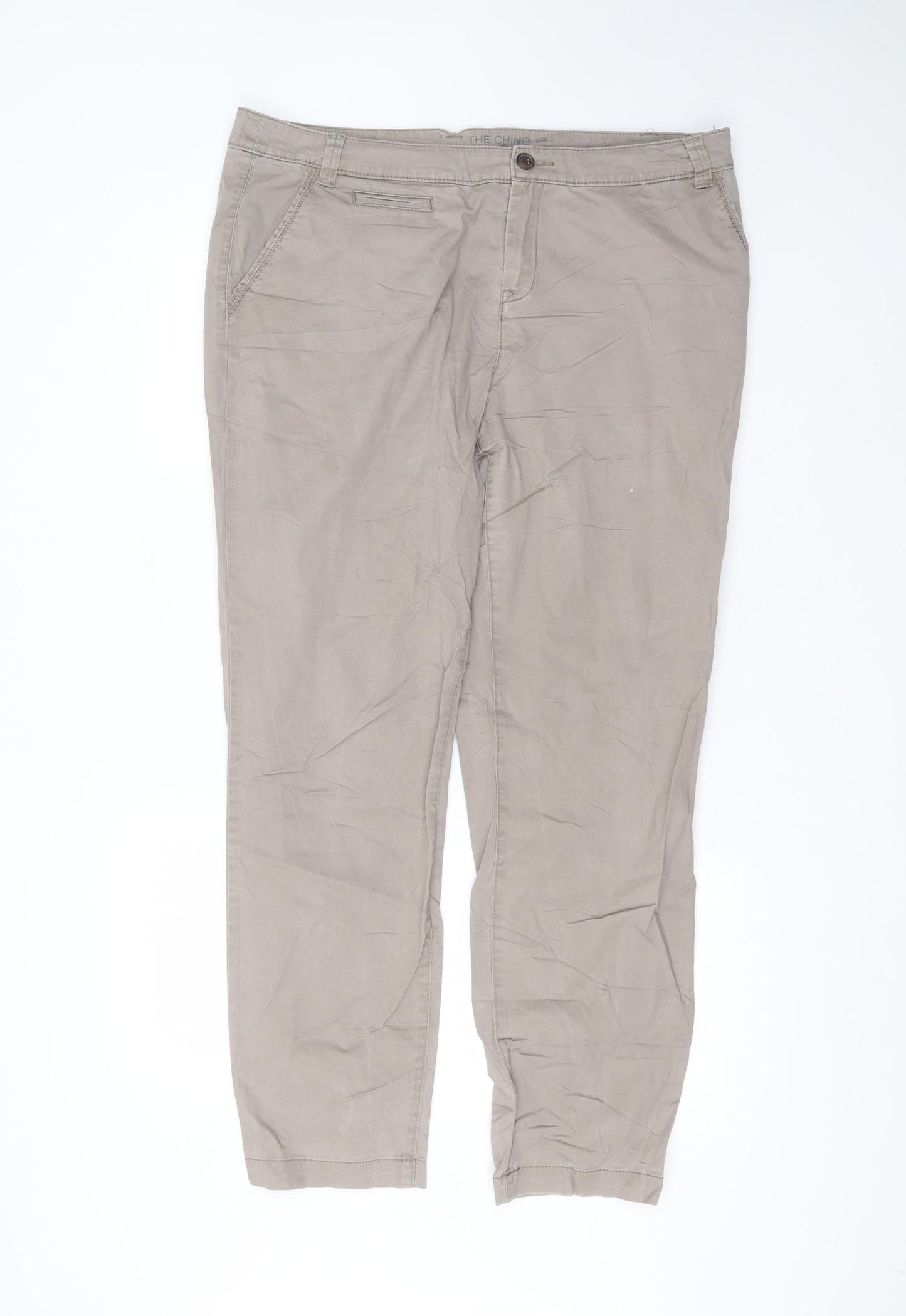 Yessica Womens Brown  Cotton Skinny Jeans Size 16 L28 in Regular