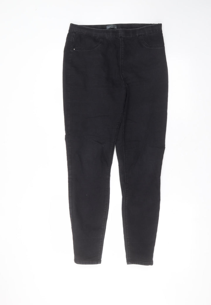 Matalan Womens Black  Cotton Skinny Jeans Size 10 L27 in Regular