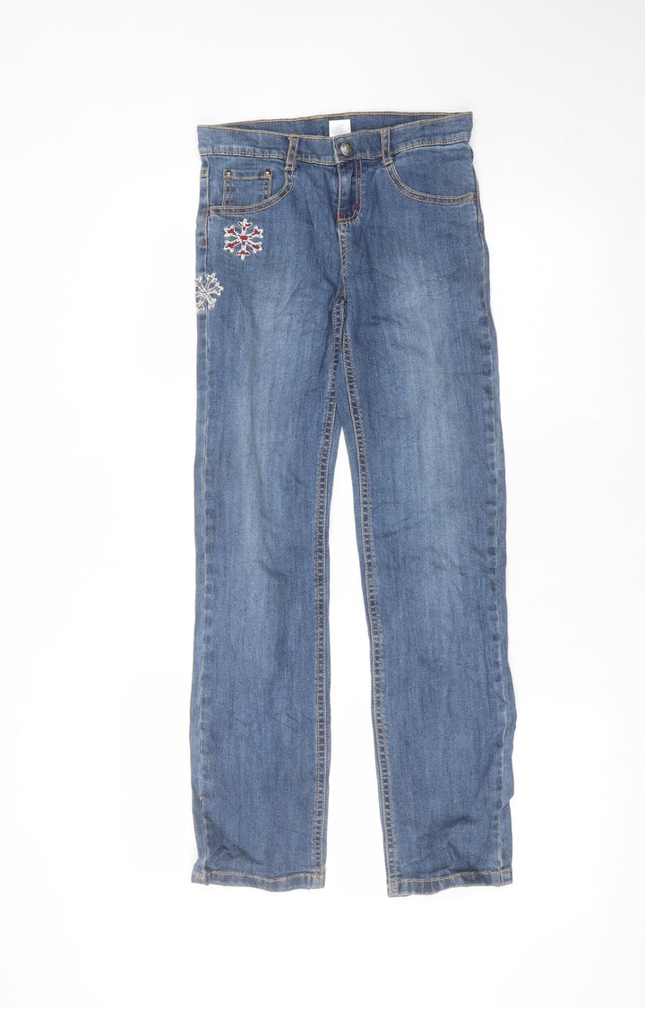 Gymboree Womens Blue Cotton Skinny Jeans Size 12 L27 in Regular