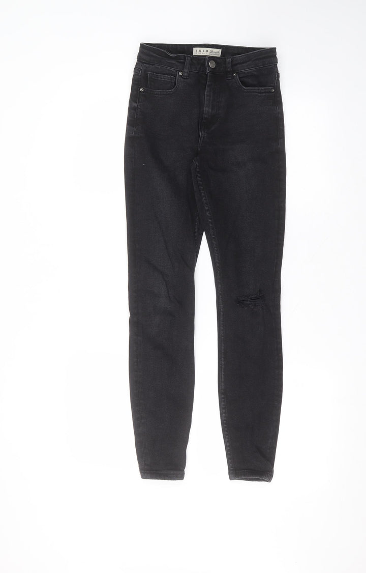 Denim & Co. Womens Black Cotton Skinny Jeans Size 6 L27 in Regular