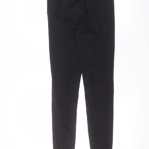 Preworn Womens Black  Cotton Skinny Jeans Size 10 L27 in Regular