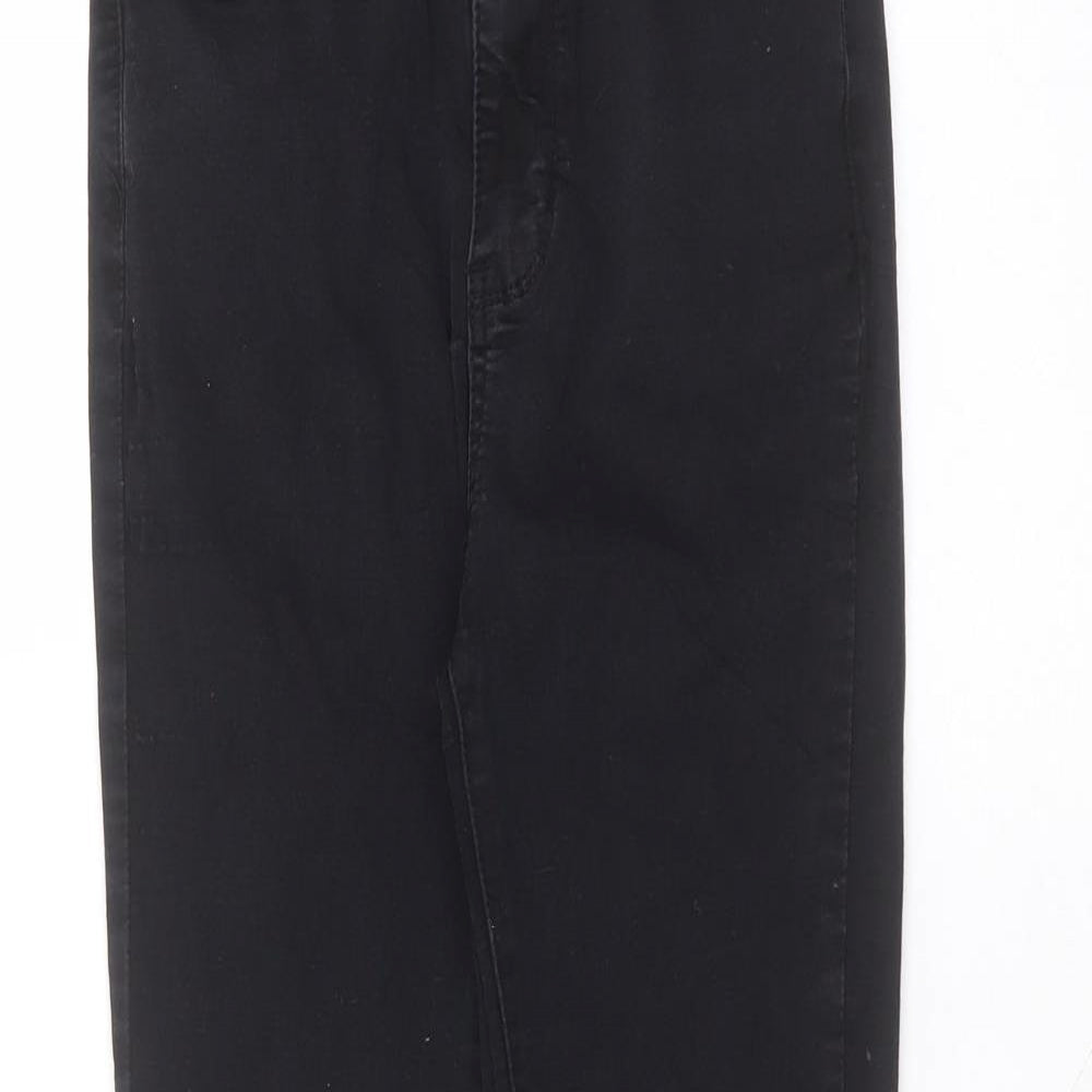 Preworn Womens Black  Cotton Skinny Jeans Size 10 L27 in Regular