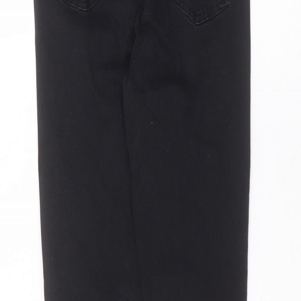 Preworn Womens Black  Cotton Skinny Jeans Size 10 L27 in Regular