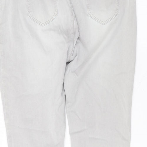 Matalan Womens Grey  Cotton Straight Jeans Size 20 L27 in Regular