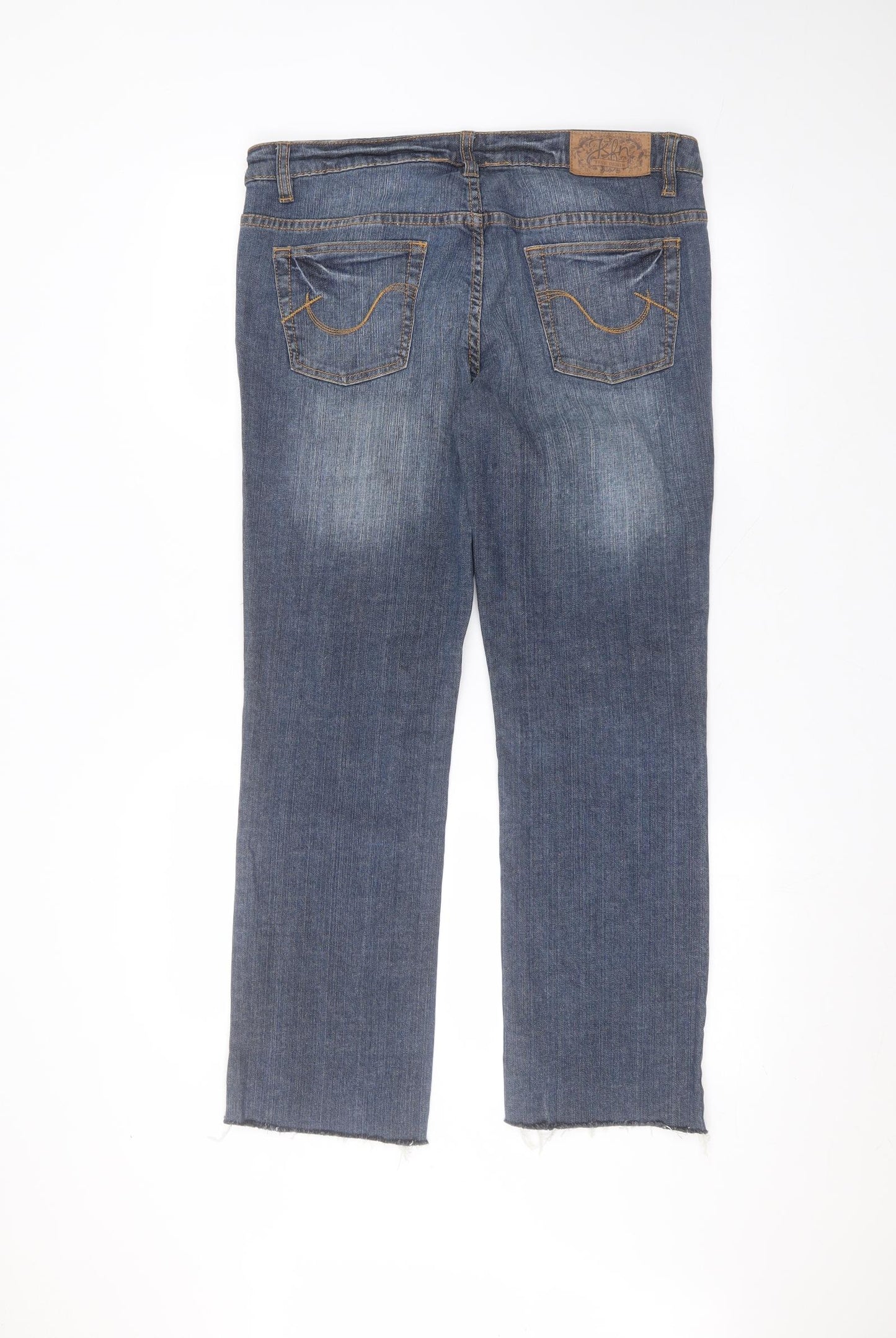 Defn jeans Womens Blue  Cotton Straight Jeans Size 14 L27 in Regular