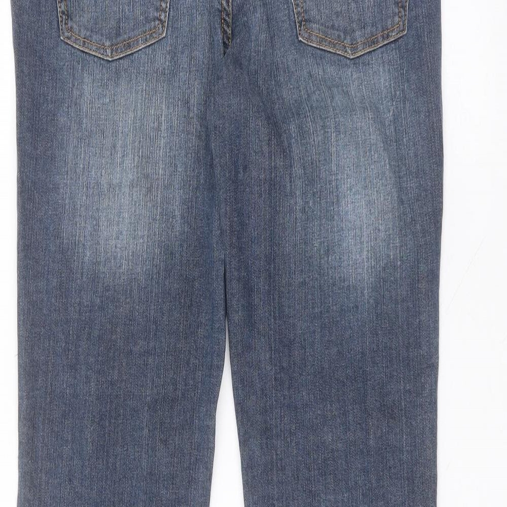 Defn jeans Womens Blue  Cotton Straight Jeans Size 14 L27 in Regular
