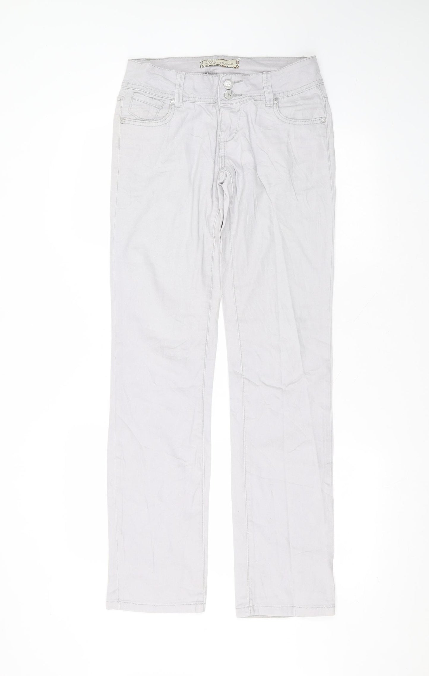 miss Womens Grey  Cotton Skinny Jeans Size 12 L30 in Regular