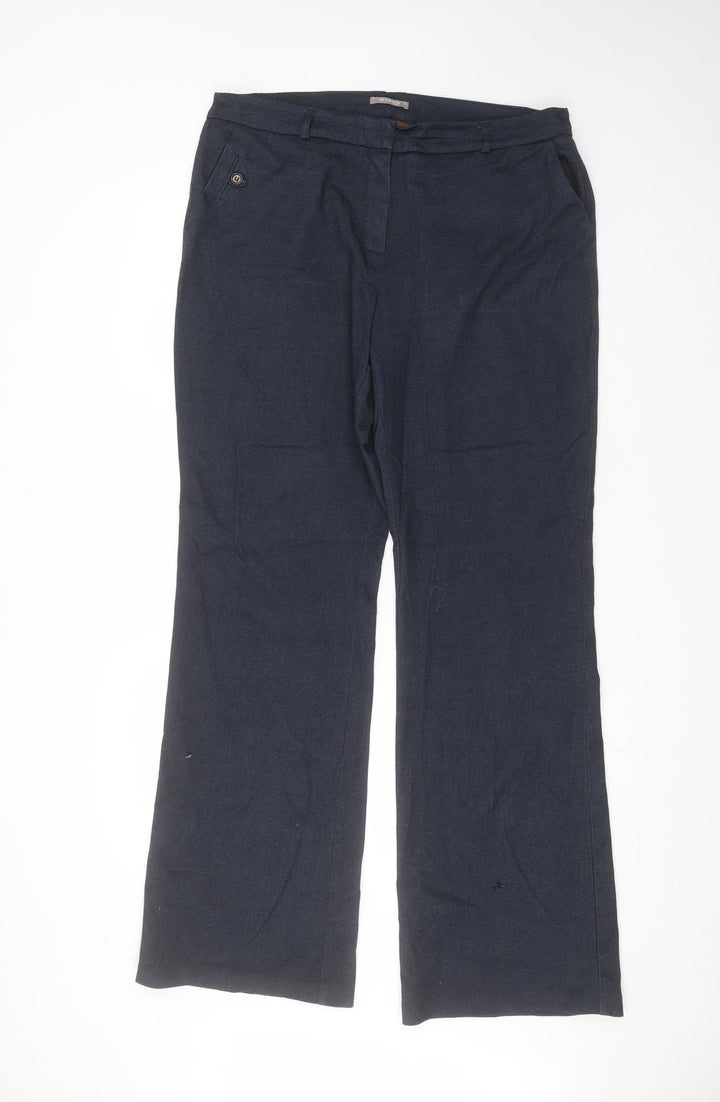ORSAY Womens Blue Polyester Trousers Size 38 in L31 in Regular