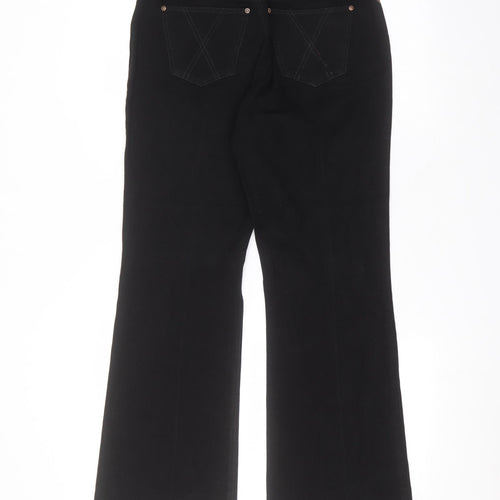 Preworn Womens Black  Cotton Straight Jeans Size 32 in L29 in Regular