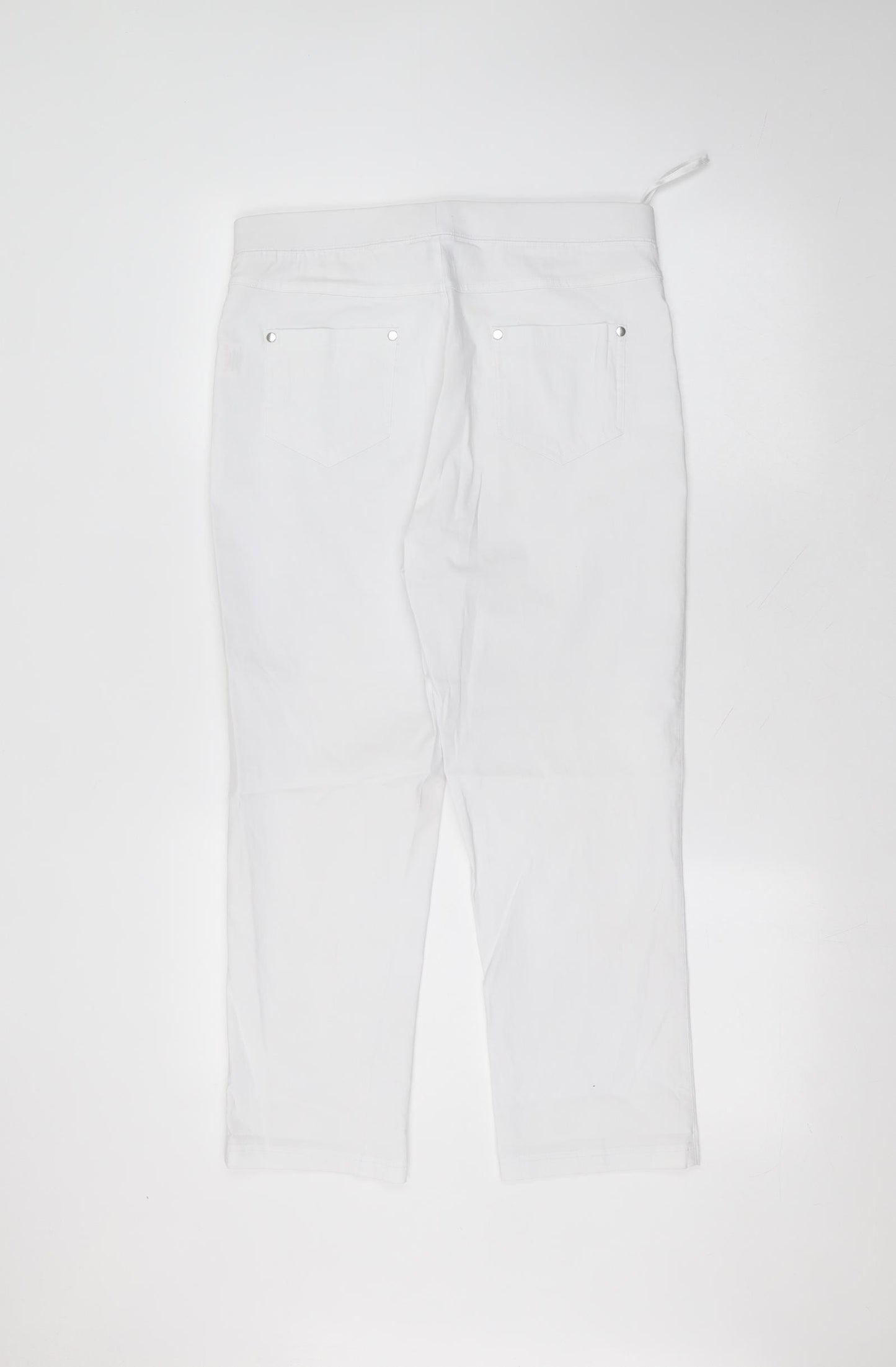 Classic Womens White  Cotton Skinny Jeans Size 12 L25 in Regular