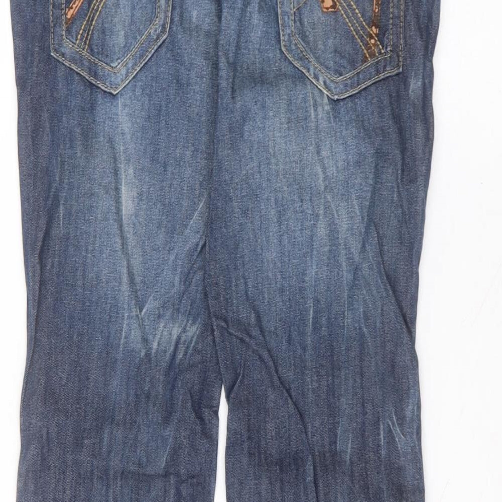 NEXT Womens Blue  Cotton Straight Jeans Size 8 L30 in Regular