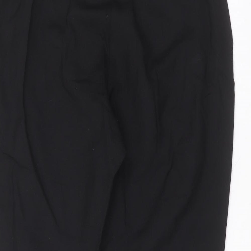 Marks and Spencer Womens Black  Polyester Cropped Trousers Size 18 L21 in Regular
