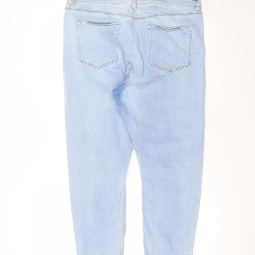 ASOS Womens Blue  Cotton Skinny Jeans Size 34 in L25 in Regular