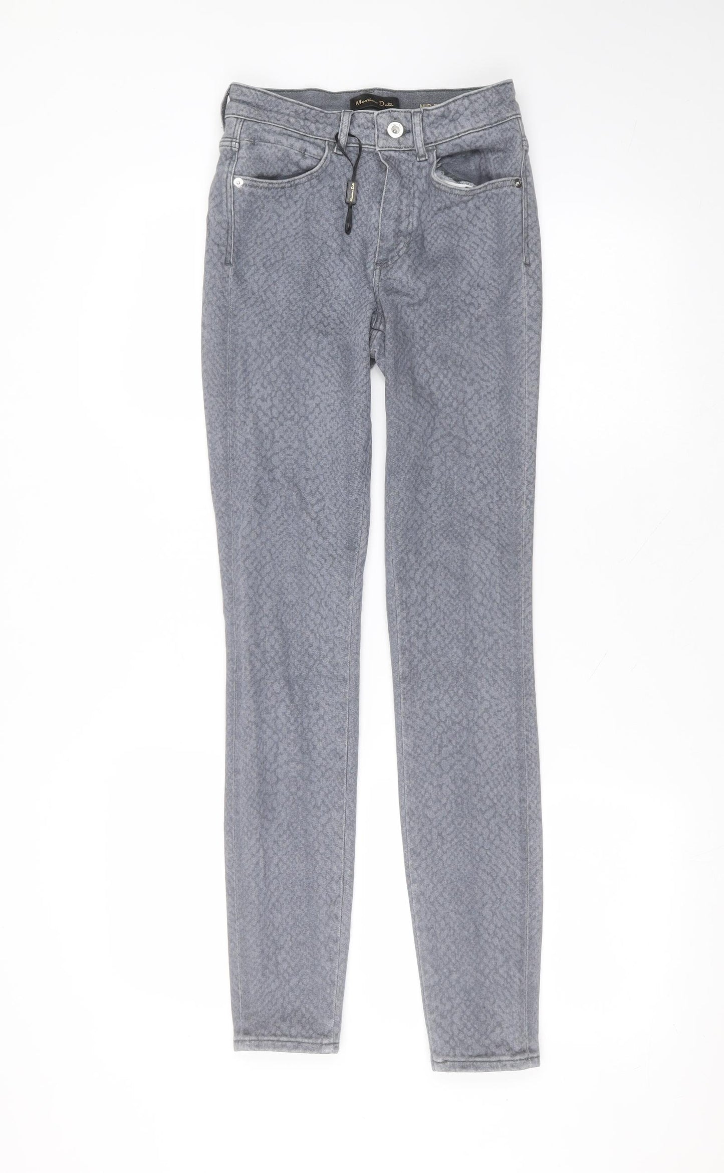Massimo Dutti Womens Blue  Cotton Skinny Jeans Size 6 L29 in Regular