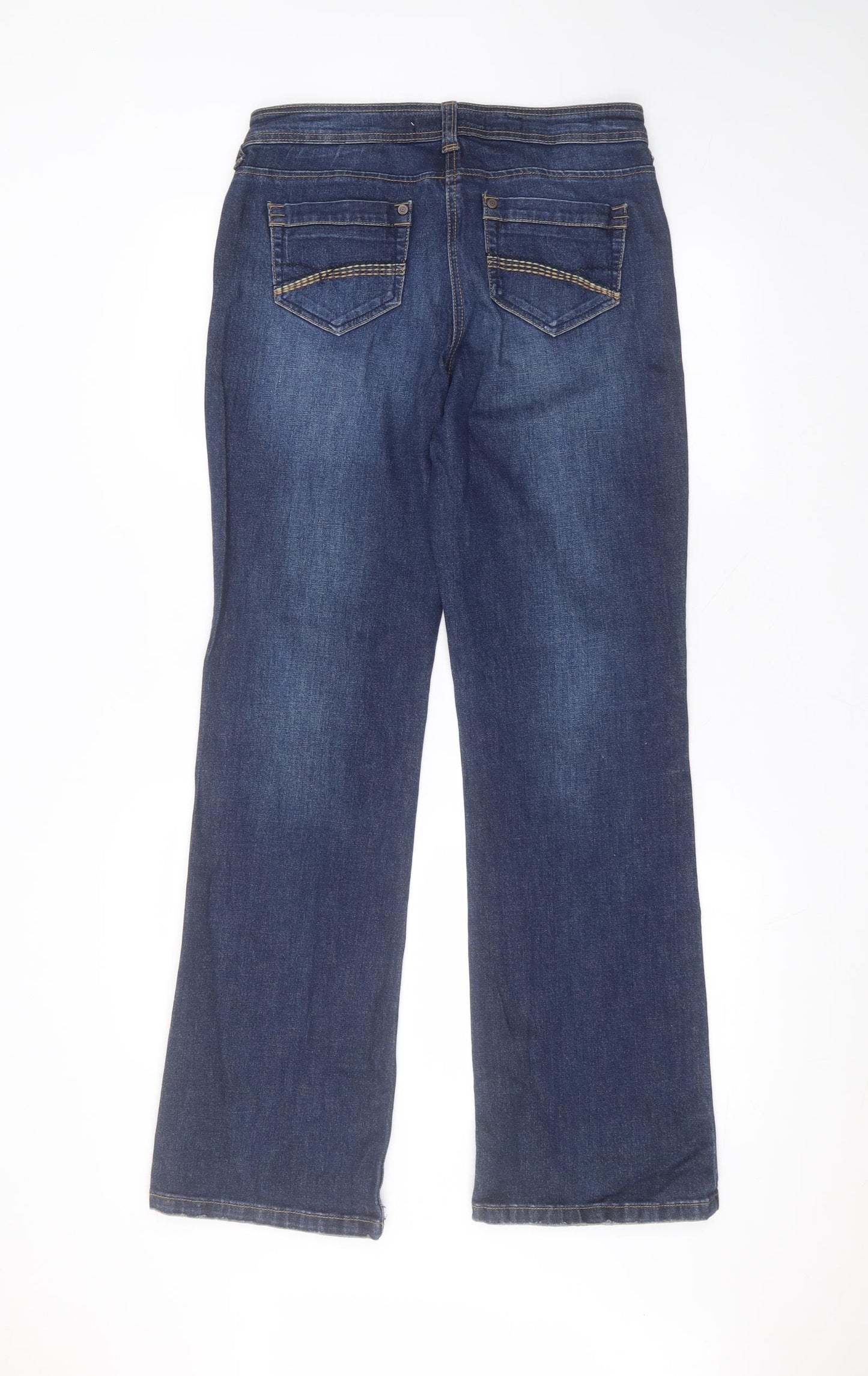 TU Womens Blue  Cotton Straight Jeans Size 10 L29 in Regular