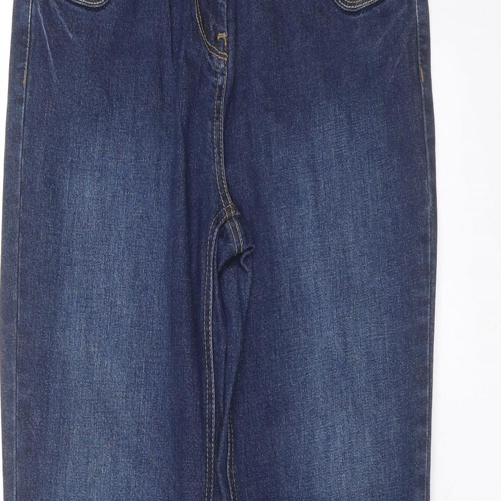 TU Womens Blue  Cotton Straight Jeans Size 10 L29 in Regular