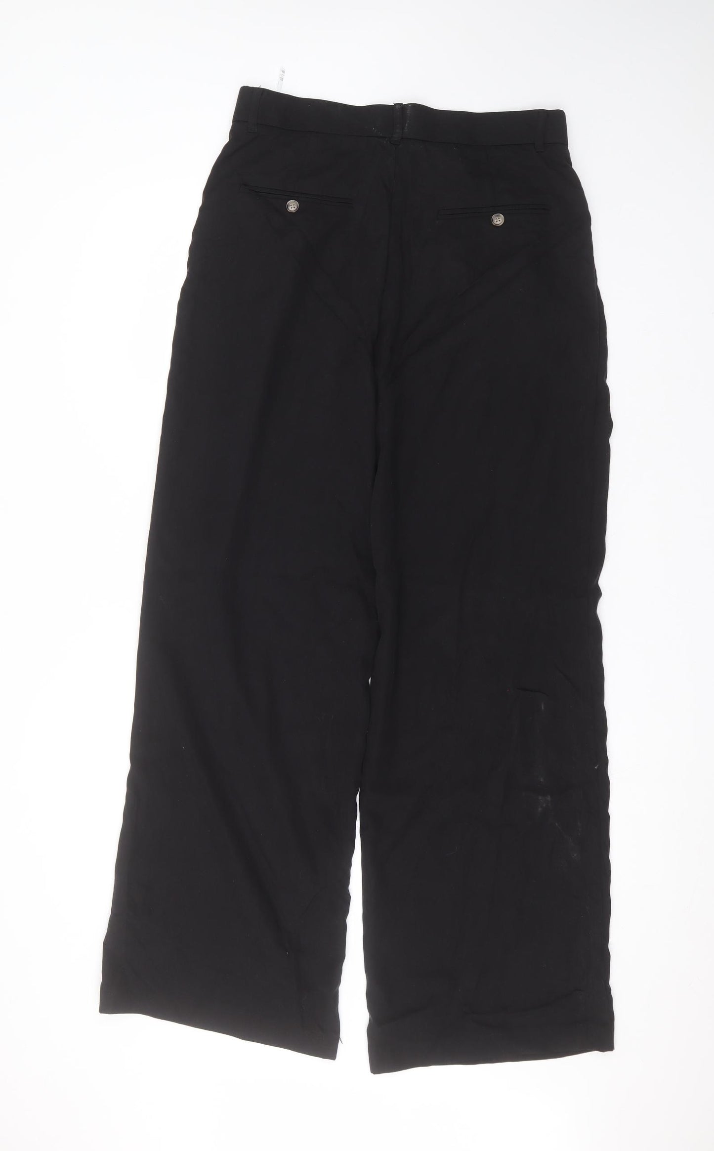Zara Womens Black  Lyocell Trousers  Size L L27 in Regular