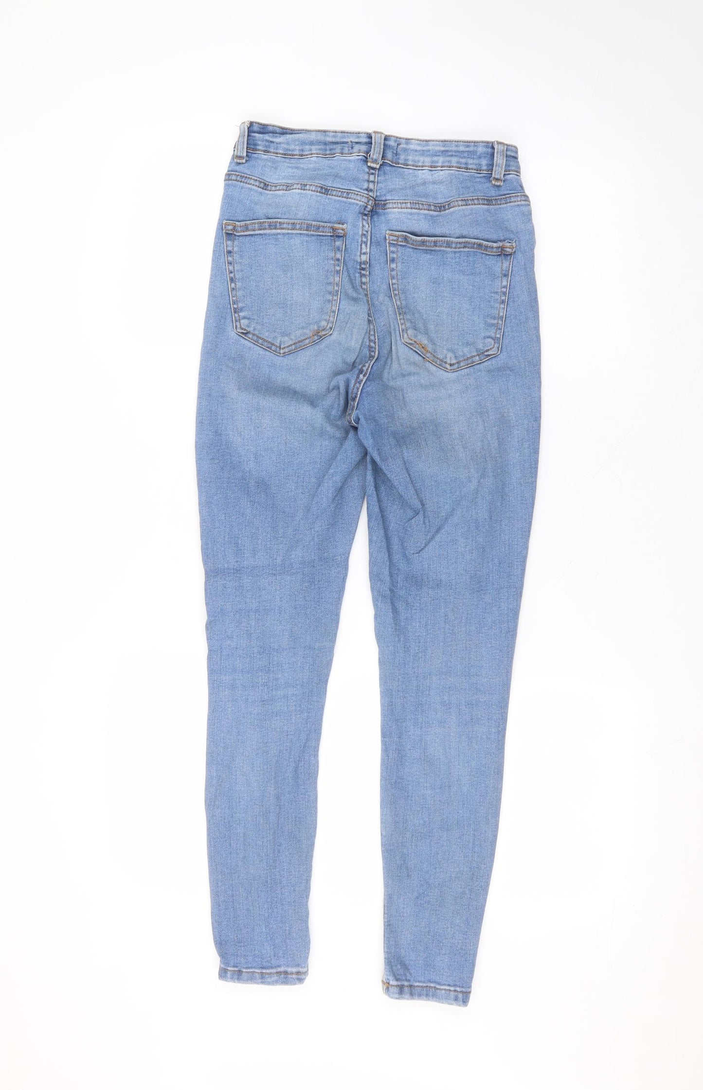 Denim & Co. Womens Blue  Cotton Skinny Jeans Size 10 L26 in Regular